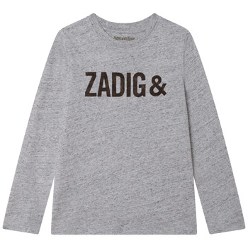 Textiel Jongens T-shirts met lange mouwen Zadig & Voltaire X25334-A35 Grijs