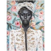 Wonen Schilderijen Signes Grimalt Afrikaans Vrouw Schilderij Zwart