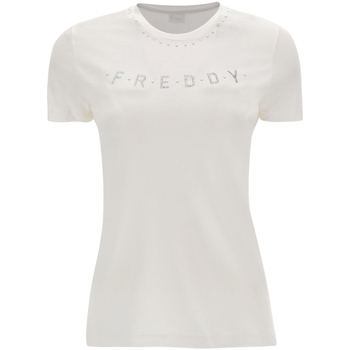 Textiel Dames T-shirts korte mouwen Freddy S2WALT2 Wit