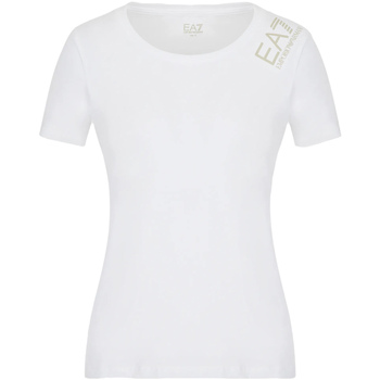 Textiel Dames T-shirts & Polo’s Ea7 Emporio Armani 3LTT06 TJCRZ Wit