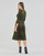 Textiel Dames Lange jurken Lauren Ralph Lauren CARLYNA Kaki / Zwart