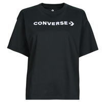 Textiel Dames T-shirts korte mouwen Converse WORDMARK RELAXED TEE Converse /  zwart