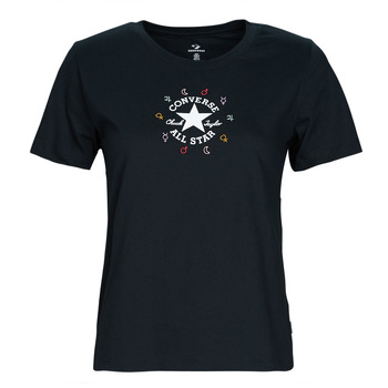 Textiel Dames T-shirts korte mouwen Converse CHUCK CRYSTAL ENERGY REGULAR TEE Converse /  zwart