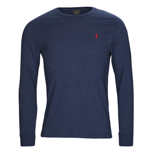 Textiel Heren T-shirts met lange mouwen Polo Ralph Lauren K224SC08-LSCNCMSLM5-LONG SLEEVE-T-SHIRT Blauw / Lente / Navy / Heather