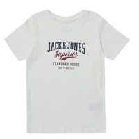 Textiel Jongens T-shirts korte mouwen Jack & Jones JJELOGO TEE SS O-NECK Wit