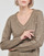 Textiel Dames Korte jurken Pieces PCELLEN LS V-NECK KNIT DRESS Brown