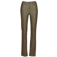 Textiel Dames Skinny jeans Vila VICOMMIT COATED HW STRAIGHT PANT Brown