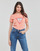 Textiel Dames T-shirts korte mouwen Guess SS CN ORIGINAL TEE Roze