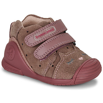 Schoenen Meisjes Lage sneakers Biomecanics BIOGATEO CASUAL Brown / Roze
