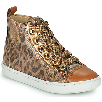 Schoenen Meisjes Hoge sneakers Shoo Pom PLAY NEW JODLACE Leopard / Goud
