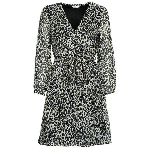 Textiel Dames Korte jurken Only ONLCERA 3/4 SHORT DRESS WVN Leopard