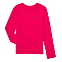 Textiel Meisjes T-shirts met lange mouwen Polo Ralph Lauren  Roze