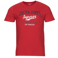Textiel Heren T-shirts korte mouwen Jack & Jones JJELOGO TEE SS O-NECK 2 COL Rood