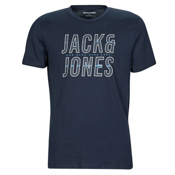 Textiel Heren T-shirts korte mouwen Jack & Jones JJXILO TEE SS CREW NECK Marine