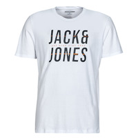 Textiel Heren T-shirts korte mouwen Jack & Jones JJXILO TEE SS CREW NECK Wit