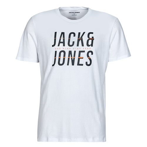 Textiel Heren T-shirts korte mouwen Jack & Jones JJXILO TEE SS CREW NECK Wit