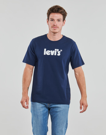 Textiel Heren T-shirts korte mouwen Levi's SS RELAXED FIT TEE Poster / Logo / Dress / Blauw