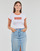 Textiel Dames T-shirts korte mouwen Levi's GRAPHIC RINGER MINI TEE Orange / Helder / Wit