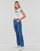 Textiel Dames T-shirts korte mouwen Levi's GRAPHIC RINGER MINI TEE Helder / Wit / Sargasso / Sea