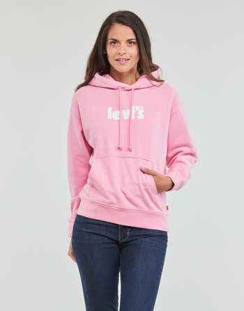 Textiel Dames Sweaters / Sweatshirts Levi's GRAPHIC STANDARD HOODIE Prism / Roze
