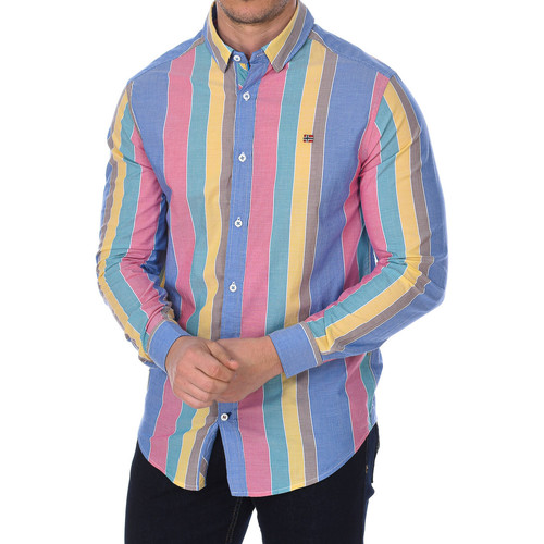 Textiel Heren Overhemden lange mouwen Napapijri NP0A4E2V-41C Multicolour