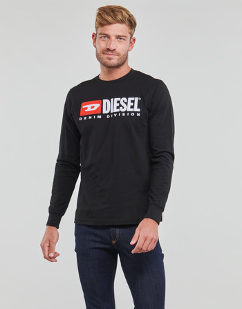 Textiel Heren T-shirts met lange mouwen Diesel T-JUST-LS-DIV Zwart