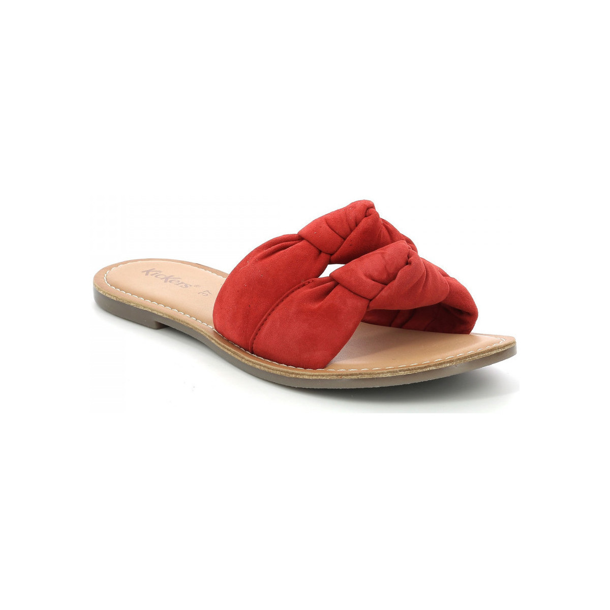 Schoenen Dames Leren slippers Kickers Divalto Rood