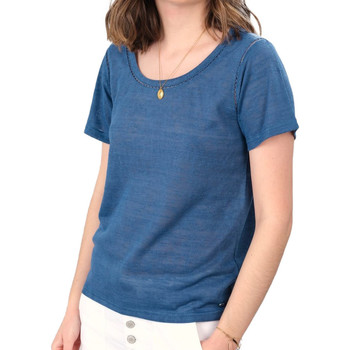 Textiel Dames T-shirts korte mouwen Deeluxe  Blauw