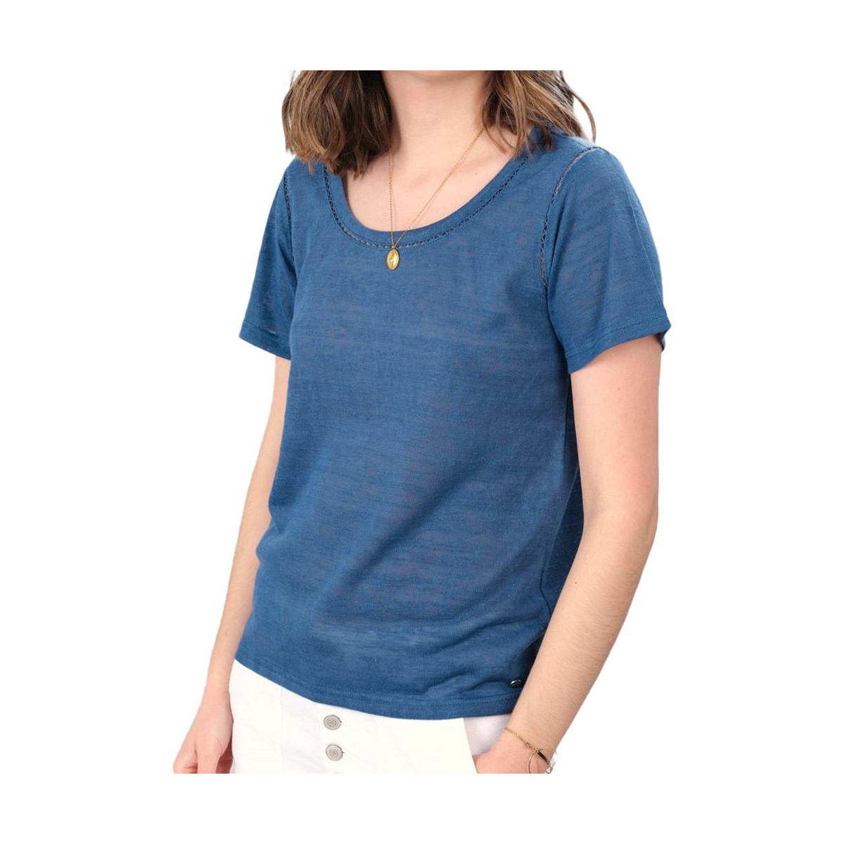 Textiel Dames T-shirts & Polo’s Deeluxe  Blauw