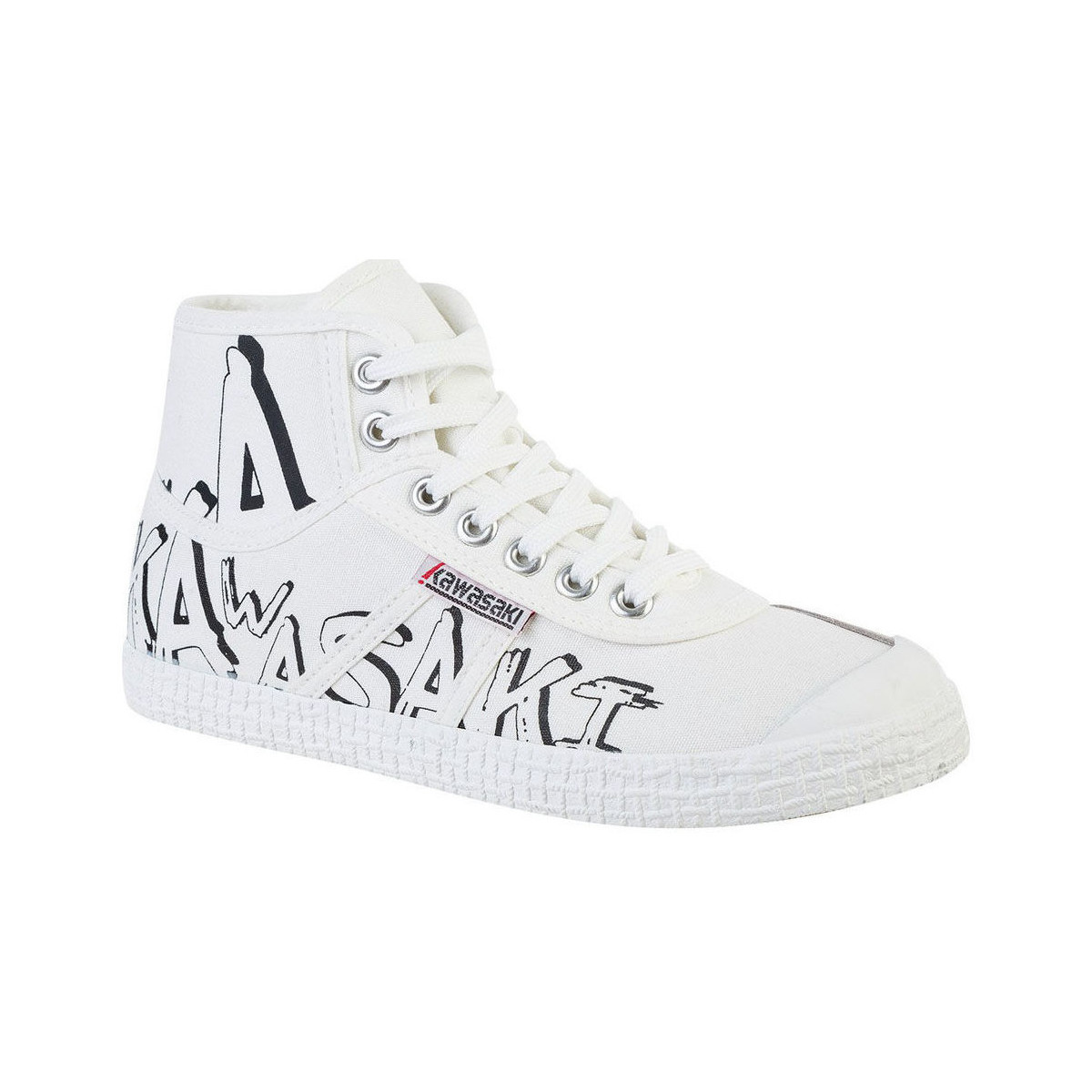 Schoenen Dames Sneakers Kawasaki Graffiti Canvas Boot K202415 1002 White Wit