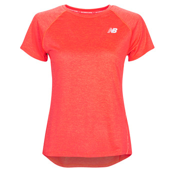 Textiel Dames T-shirts korte mouwen New Balance S/S Top Roze