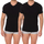 Textiel Heren T-shirts korte mouwen Bikkembergs BKK1UTS02BI-BLACK Zwart