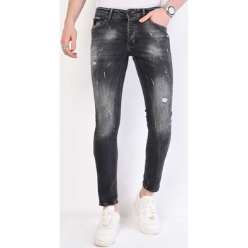 Textiel Heren Skinny jeans Local Fanatic Jeans Gaten Grijs