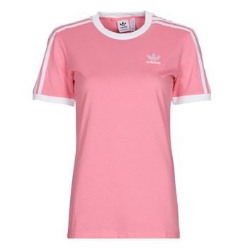 Textiel Dames T-shirts korte mouwen adidas Originals 3 STRIPES TEE Roze / Geluk