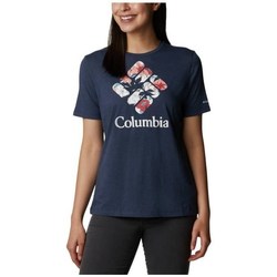 Textiel Dames T-shirts korte mouwen Columbia Bluebird Day Relaxed Bleu marine