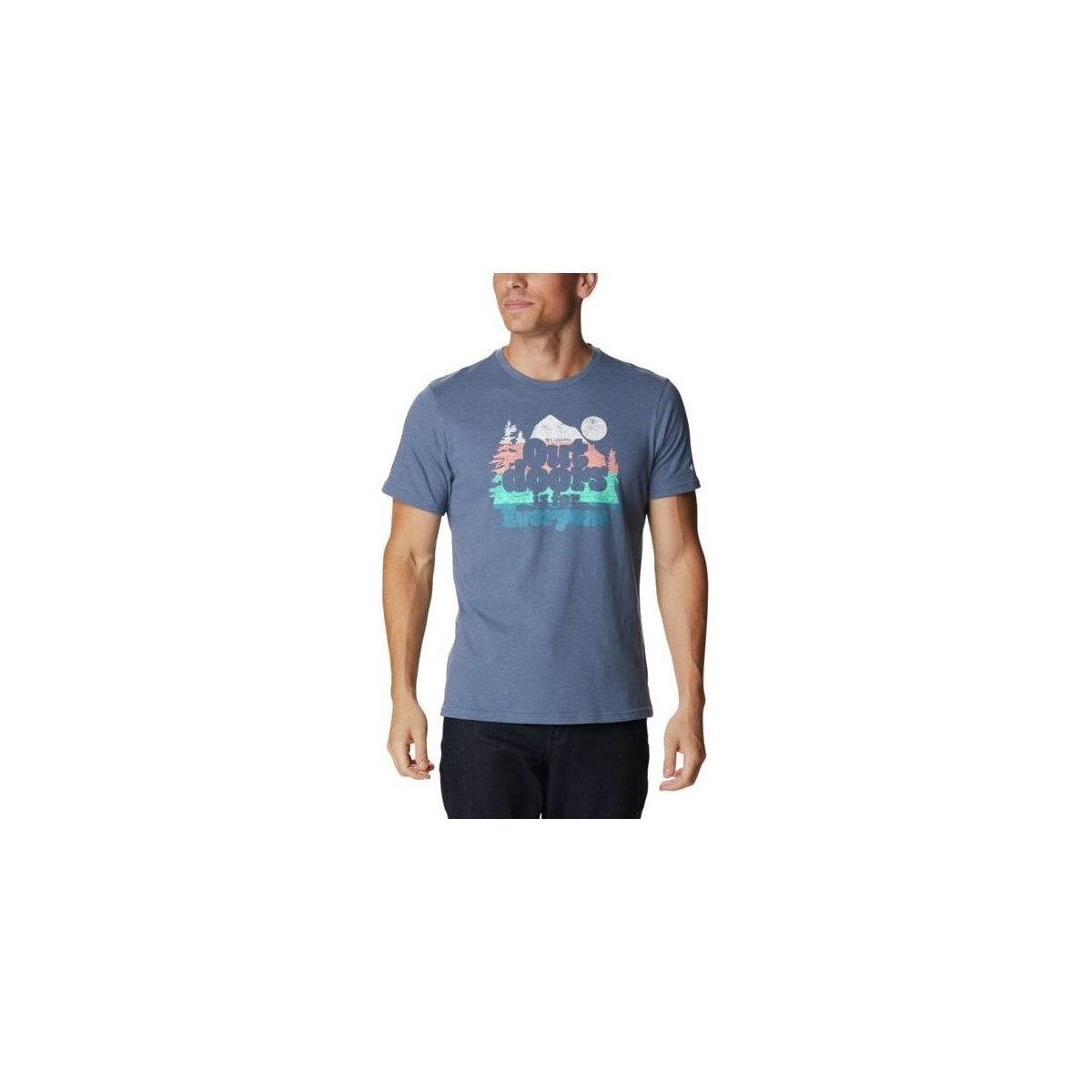 Textiel Heren T-shirts korte mouwen Columbia Alpine Way Graphic Blauw