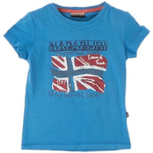Textiel Jongens T-shirts korte mouwen Napapijri  Blauw