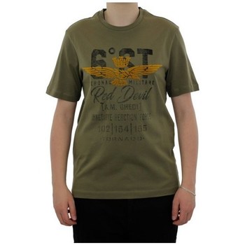 Textiel Heren T-shirts korte mouwen Aeronautica Militare TS1906J49207237 Olive