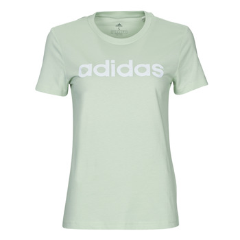 Textiel Dames T-shirts korte mouwen adidas Performance W LIN T Groen / Lin