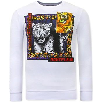 Textiel Heren Sweaters / Sweatshirts Tony Backer Print Tiger Poster Wit