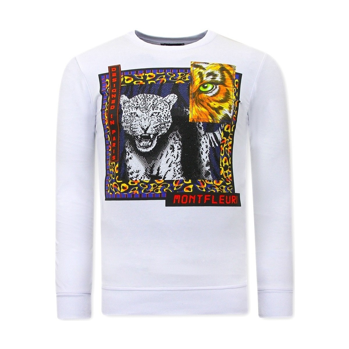 Textiel Heren Sweaters / Sweatshirts Tony Backer Print Tiger Poster Wit