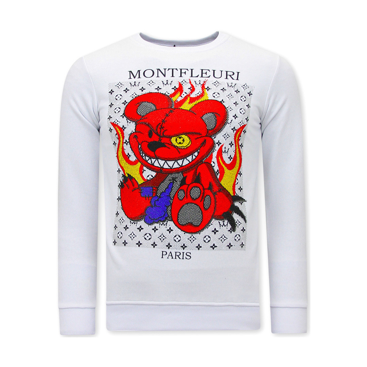 Textiel Heren Sweaters / Sweatshirts Tony Backer Print Monster Teddy Bear Wit