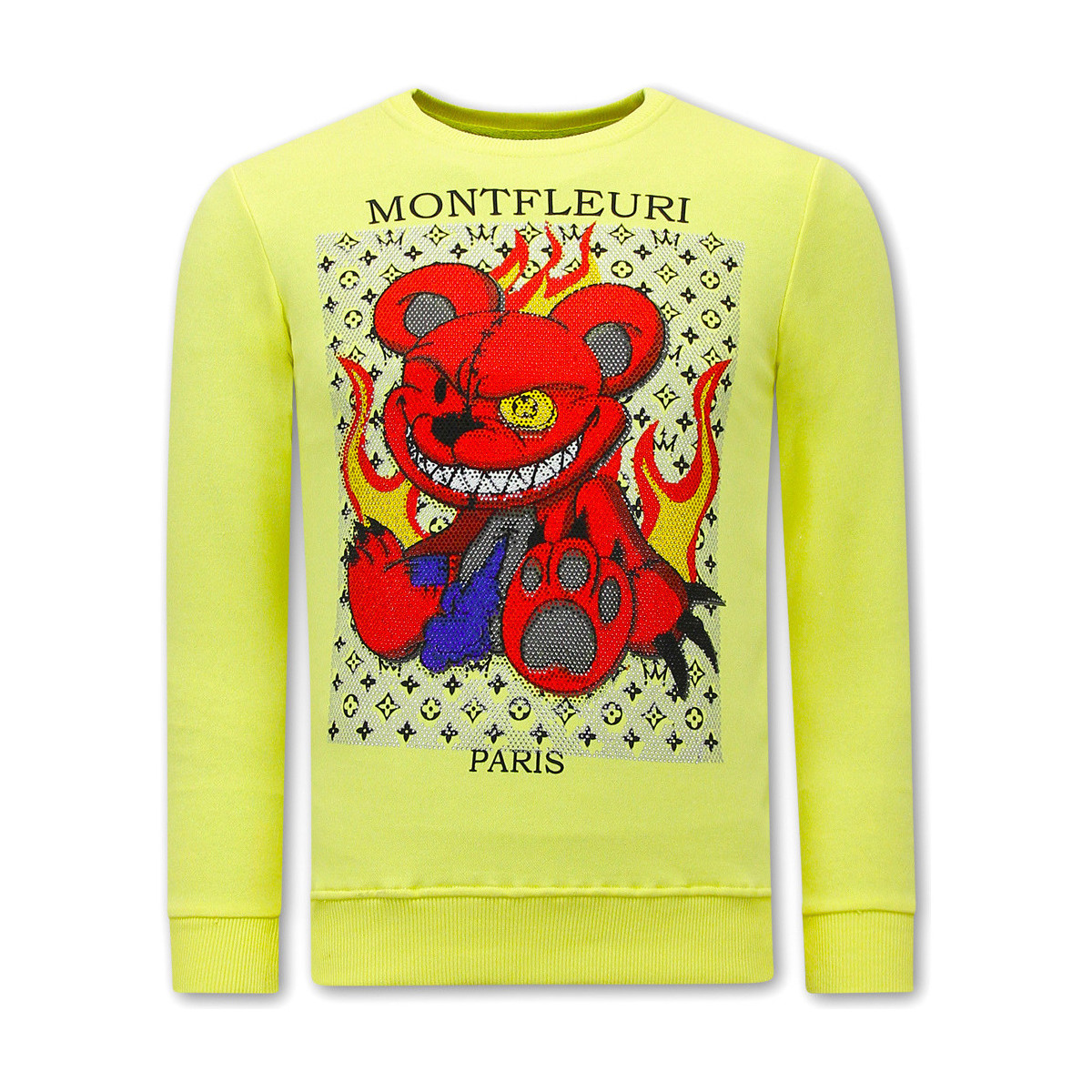 Textiel Heren Sweaters / Sweatshirts Tony Backer Print Monster Teddy Bear Geel