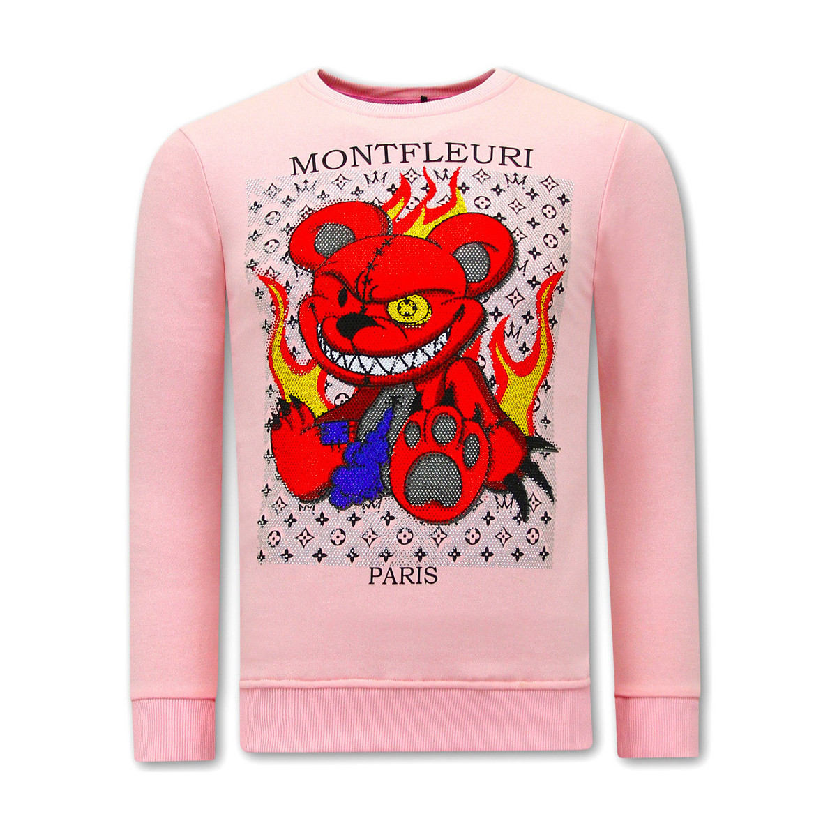 Textiel Heren Sweaters / Sweatshirts Tony Backer Print Monster Teddy Bear Roze