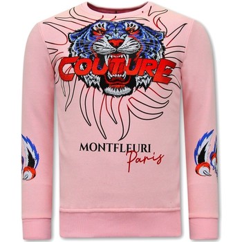 Textiel Heren Sweaters / Sweatshirts Tony Backer Print Tiger Couture Roze