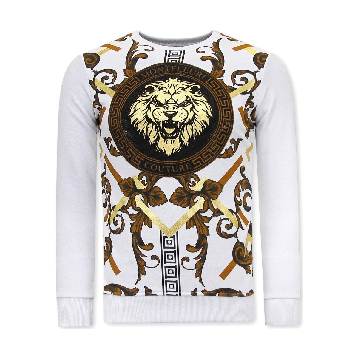 Textiel Heren Sweaters / Sweatshirts Tony Backer Print Gouden Leeuw Wit