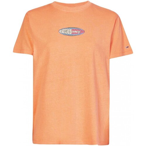 Textiel Dames T-shirts & Polo’s Tommy Jeans DW0DW12730 Orange