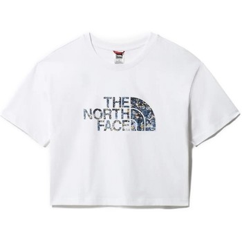 Textiel Dames T-shirts & Polo’s The North Face W CROPPED EASY TEE Wit