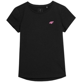 Textiel Meisjes T-shirts korte mouwen 4F JTSD001 Zwart
