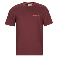 Textiel Heren T-shirts korte mouwen Scotch & Soda T-Shirt Logo Unisexe En Jersey De Coton Biologique Bordeaux
